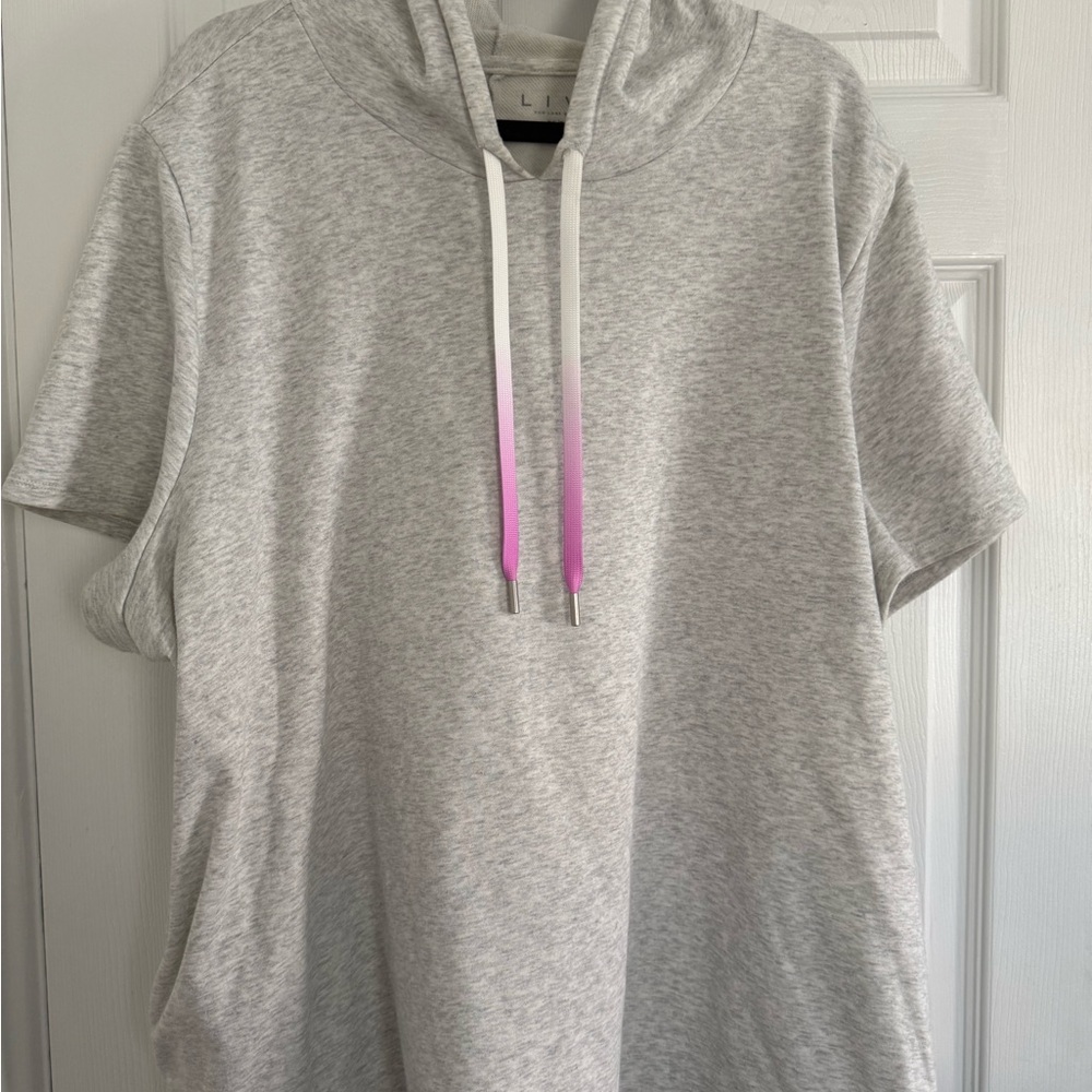 Lane Bryant Livi Gray Short Sleeve Hoodie - 26/28